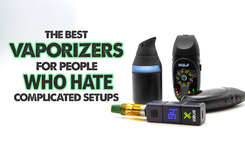 Headline text with pictures of vaporizers talked about in article