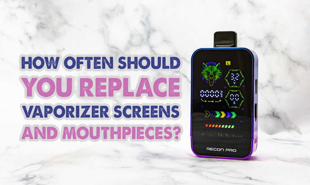 blog text with Wulf Mods Vaporizer on white cement background