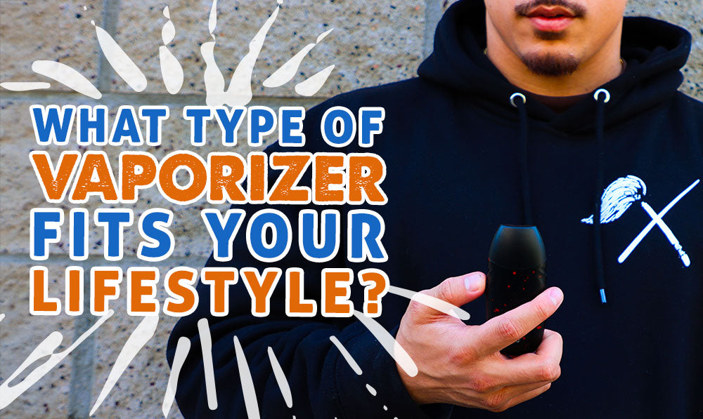man looking at his Wulf Faze Dry Herb Vaporizer outside building