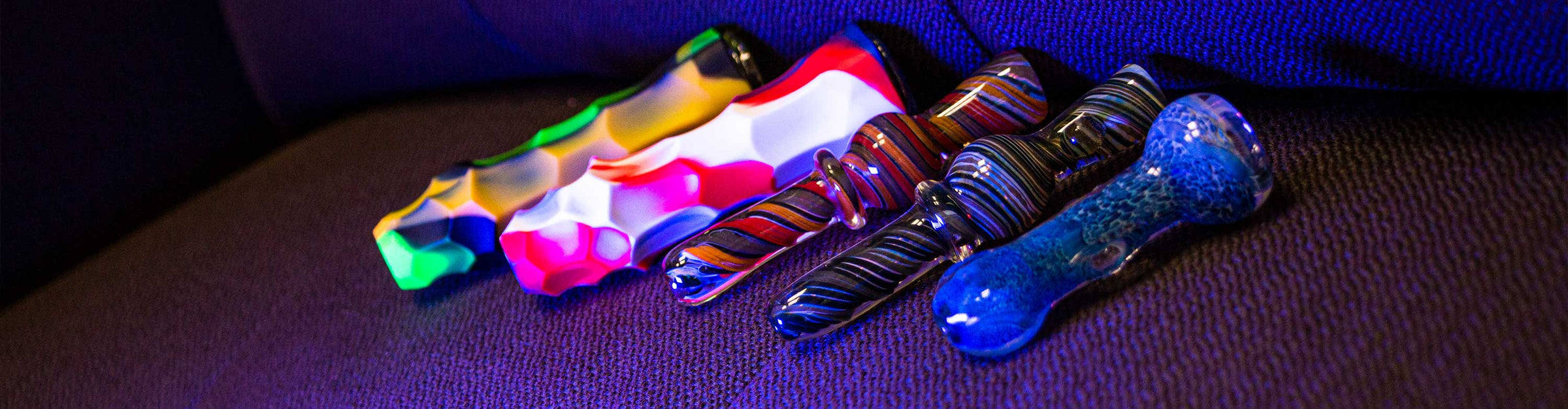 Got Vape Retail Various Chillums laying down on couch in office lobby