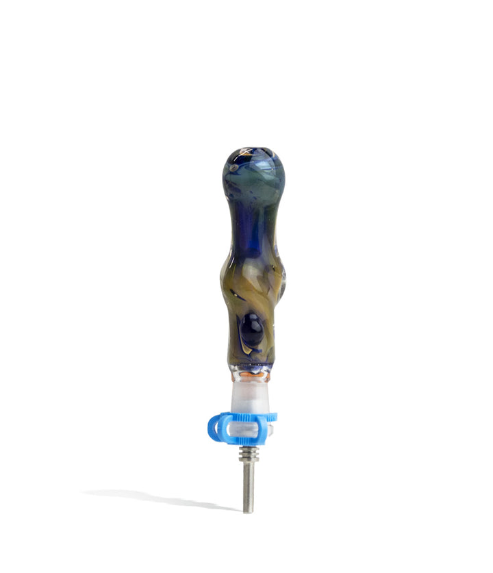 Green Double Thick Glass Nectar Collector on white studio background