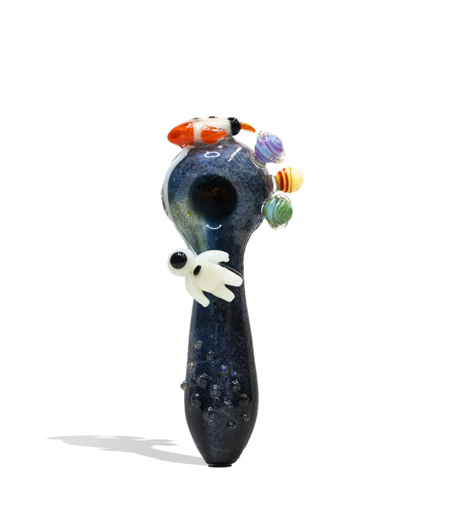Empire Glassworks Galactic Spoon Hand Pipe Front View on White Background