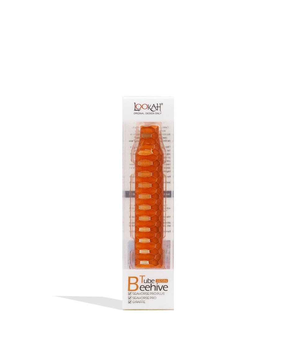 Orange Lookah Beehive Replacement Mouthpiece Tube Packaging Front View on White Background