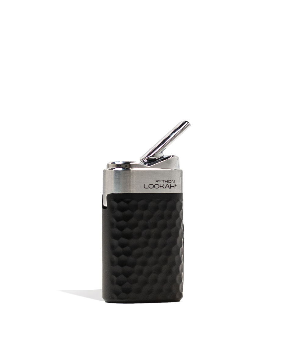 Black Lookah Python Wax Vaporizer Side View on White Background