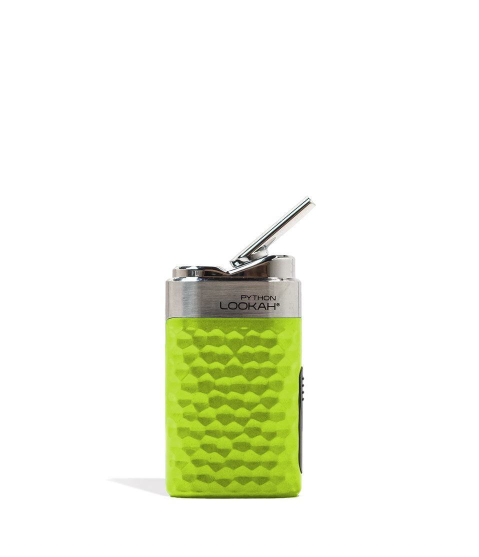 Neon Green Lookah Python Wax Vaporizer Front View on White Background