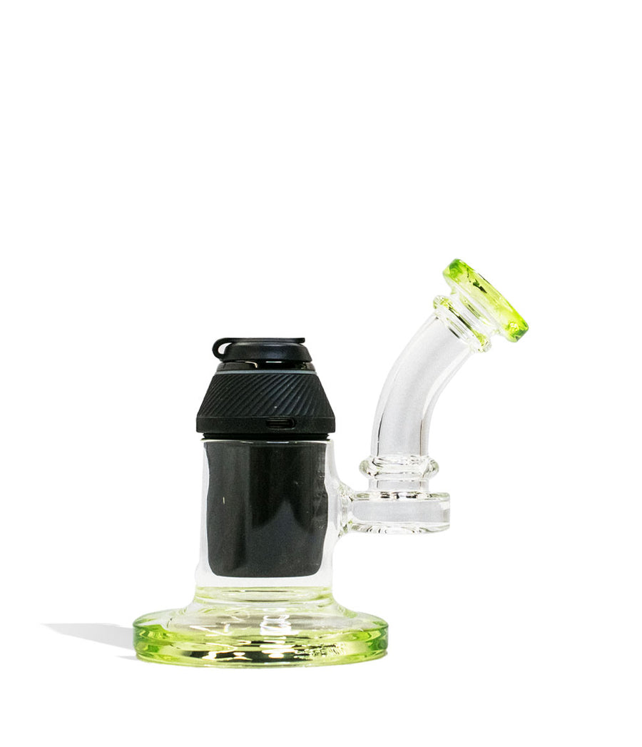 Slime Green Puffco Proxy Custom Sherlock Pipe With Device Front View on White Background