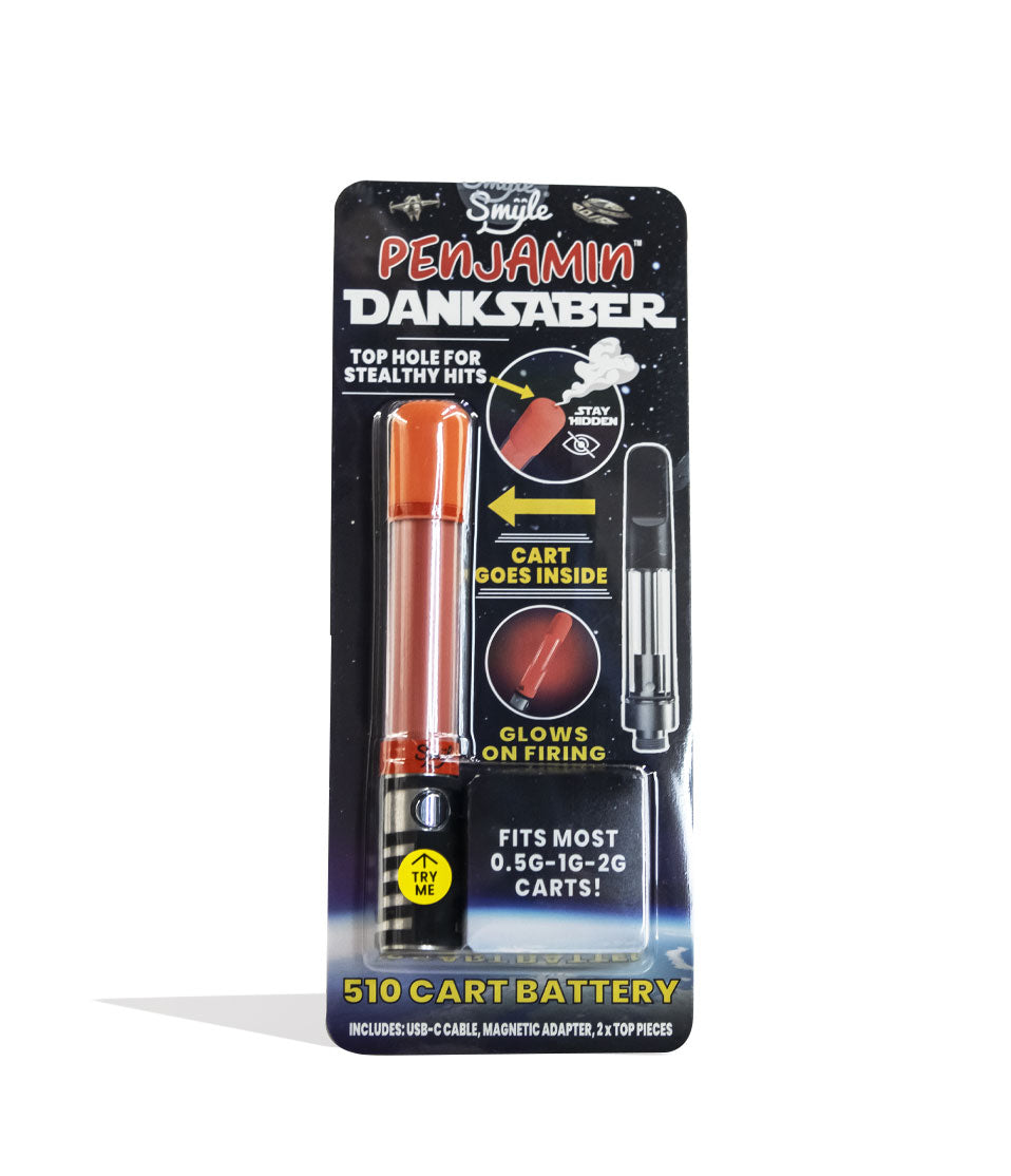 Red Smyle Penjamin Saber Variable Voltage Battery Front View Packaging on White Background
