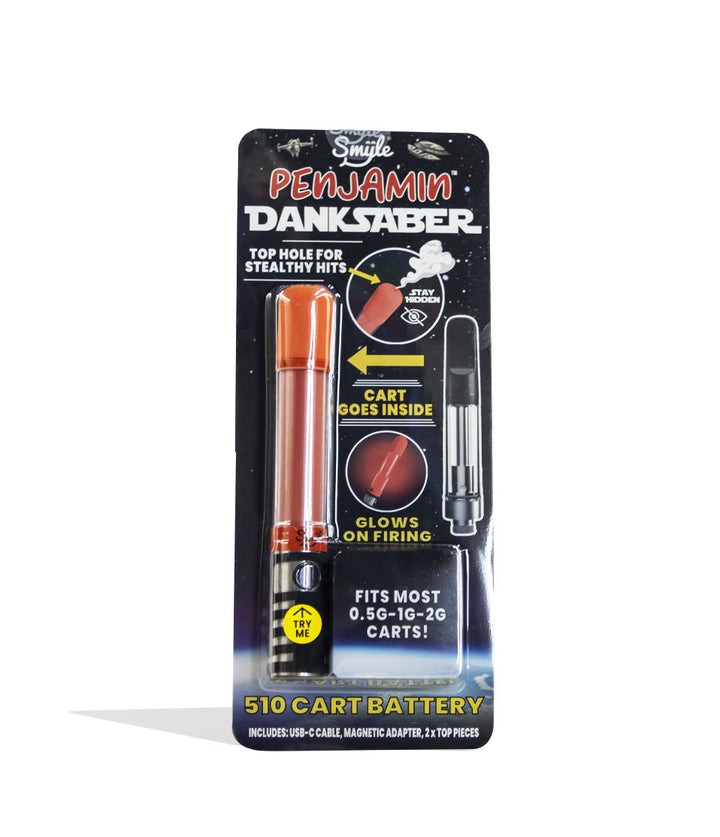 Red Smyle Penjamin Saber Variable Voltage Battery Front View Packaging on White Background