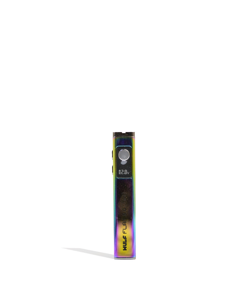 Full Color Wulf Mods Flat Mini 2.0 Variable Voltage Battery Front View on White Background