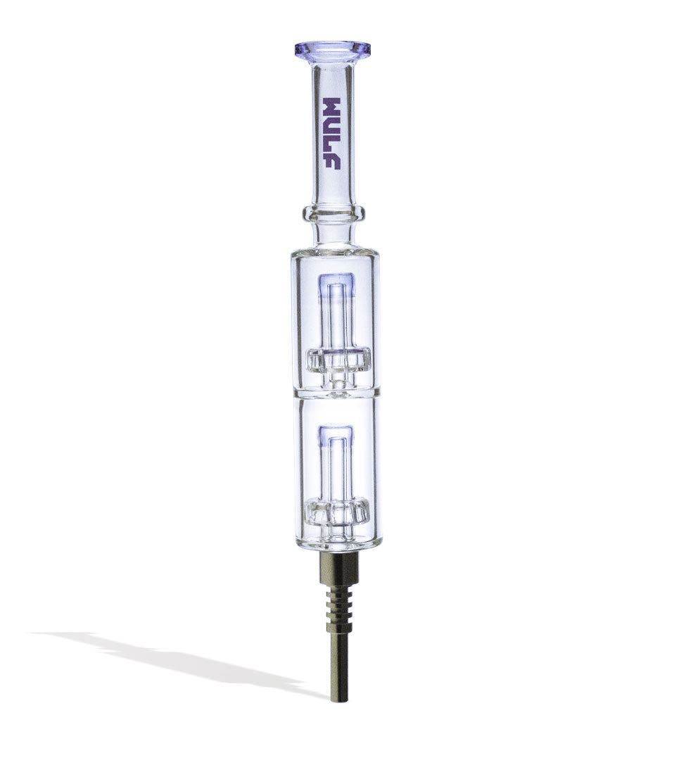 Purple Wulf Mods Nova Stack Water Filtered Nectar Collector Front View on White Background
