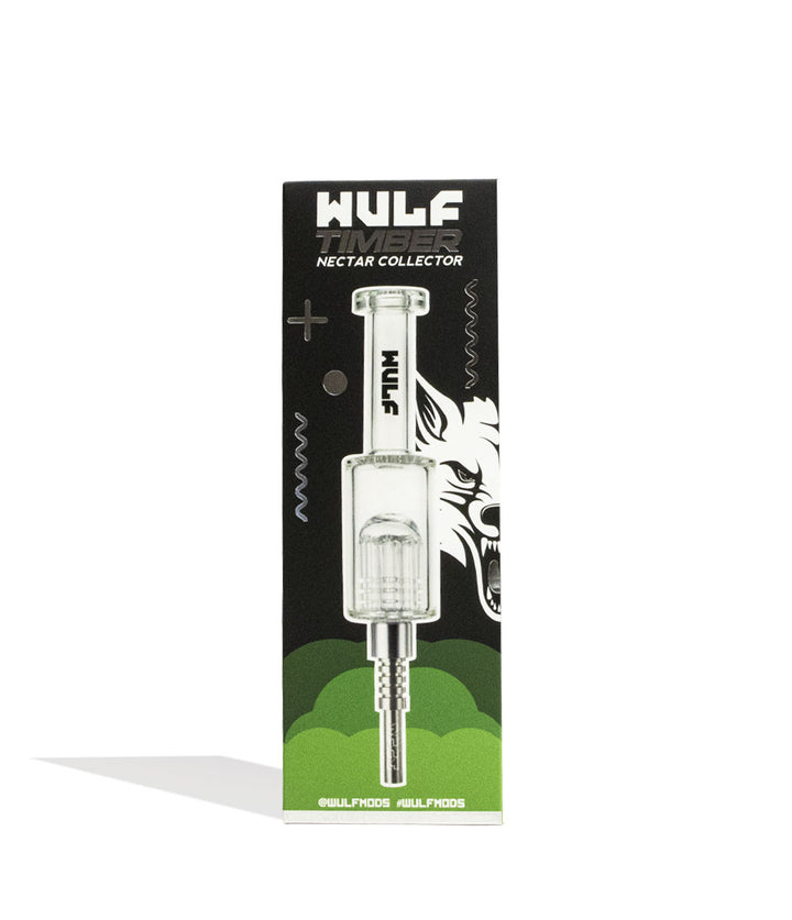 Clear Wulf Mods Timber Water Filtered Nectar Collector Packaging Front View on White Background