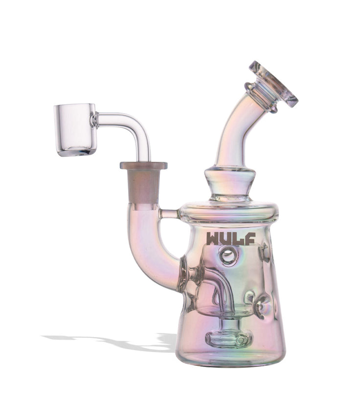 Full Color Wulf Mods Torq 14mm Dab Rig with Quartz Banger Front View on White Background