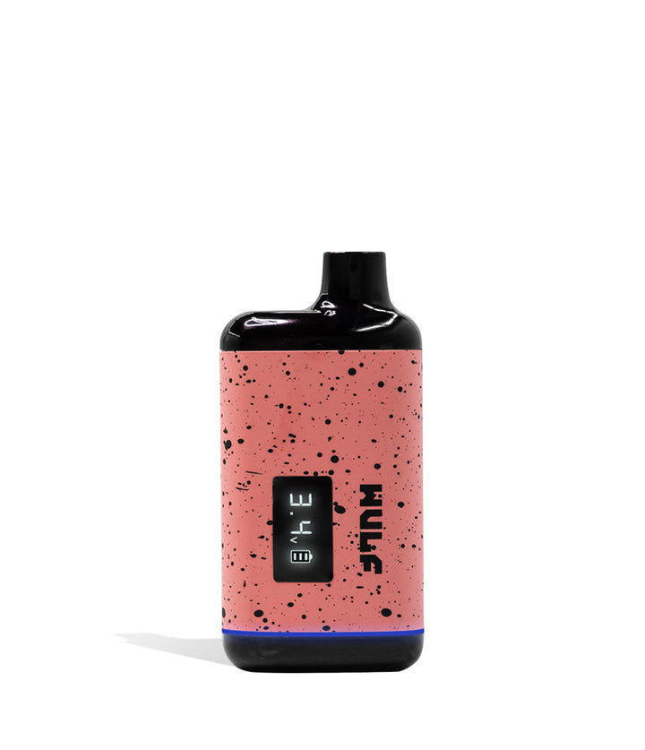 Pink and Black Spatter Wulf Mods Recon Cartridge Vaporizer on white background