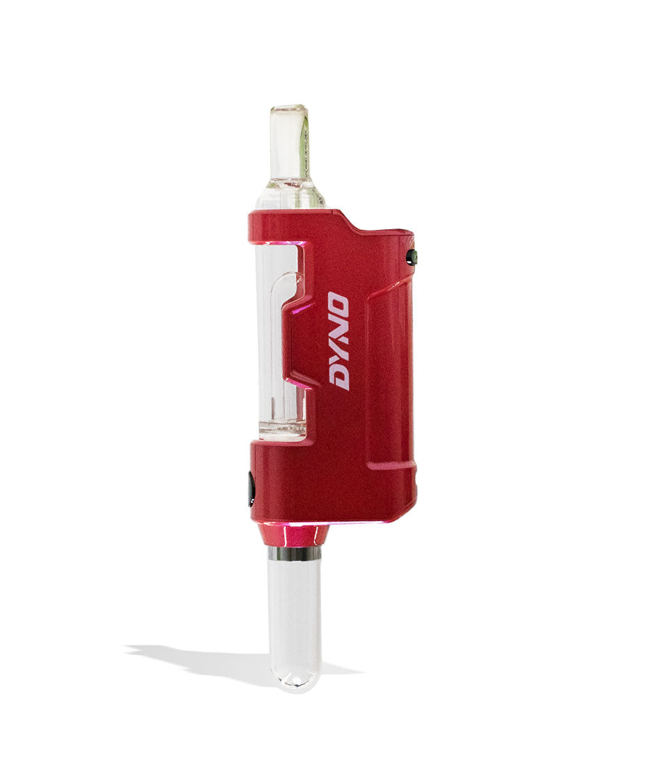 Red Yocan Dyno Digital Nectar Collector with Glass Bubbler Front View on White Background