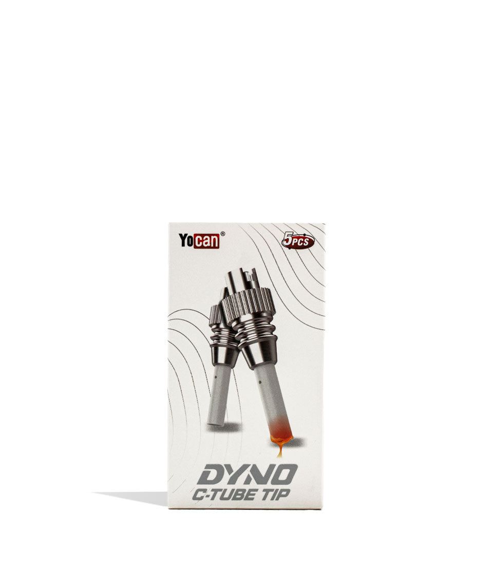 Yocan Dyno Replacement Tip Coil 5pk Packaging Front View on White Background