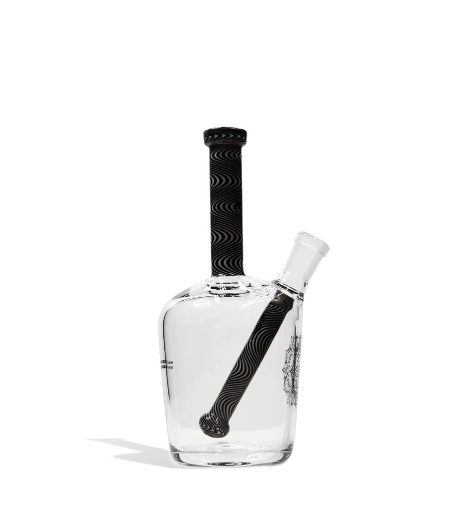 Black White iDab Medium 10mm Worked Henny Bottle Water Pipe on Studio Background