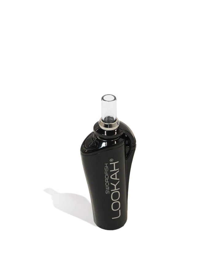 Black above view Lookah Swordfish Portable Concentrate Vaporizer on white background