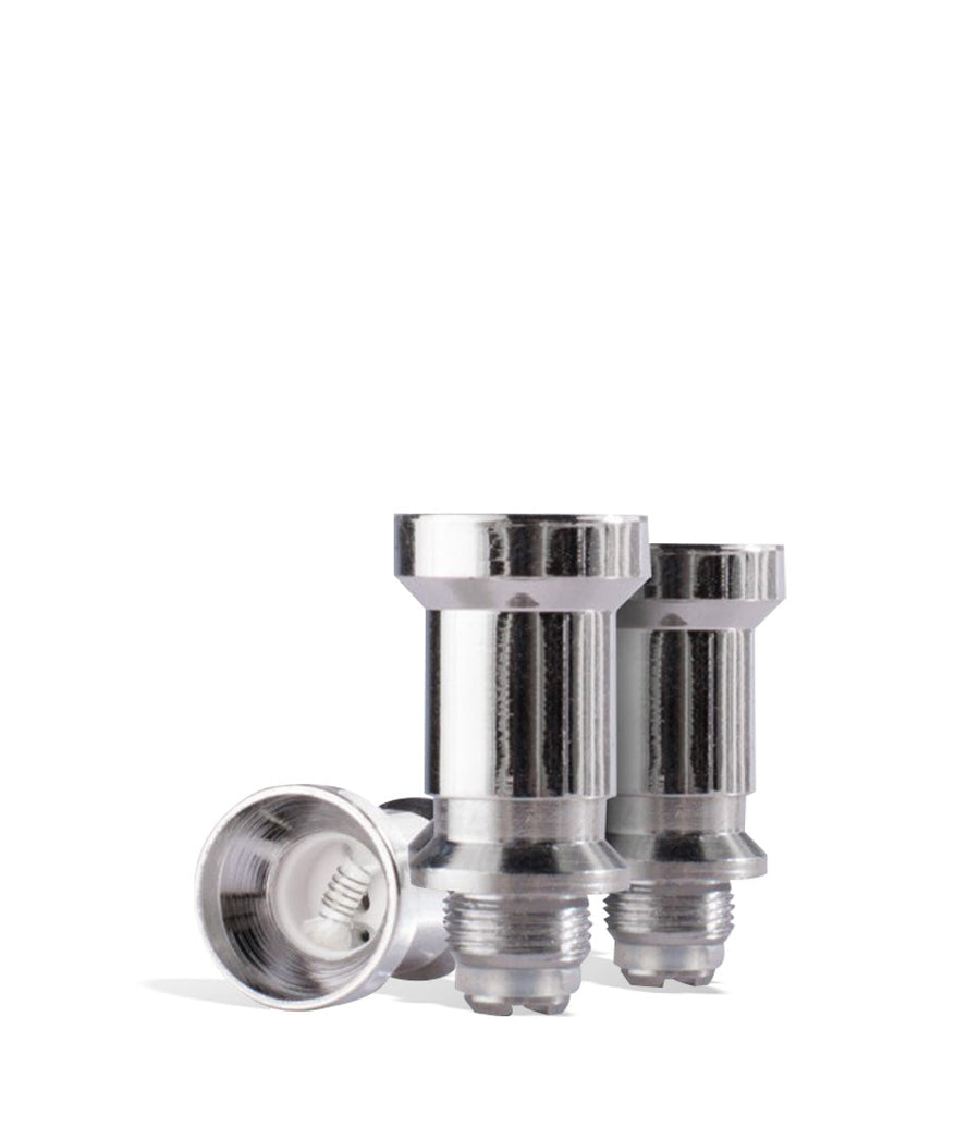 Wulf Mods Titanium Replacement Atomizers 3pk on white studio background